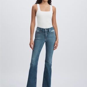 Good American Classic Distressed Flare Jeans